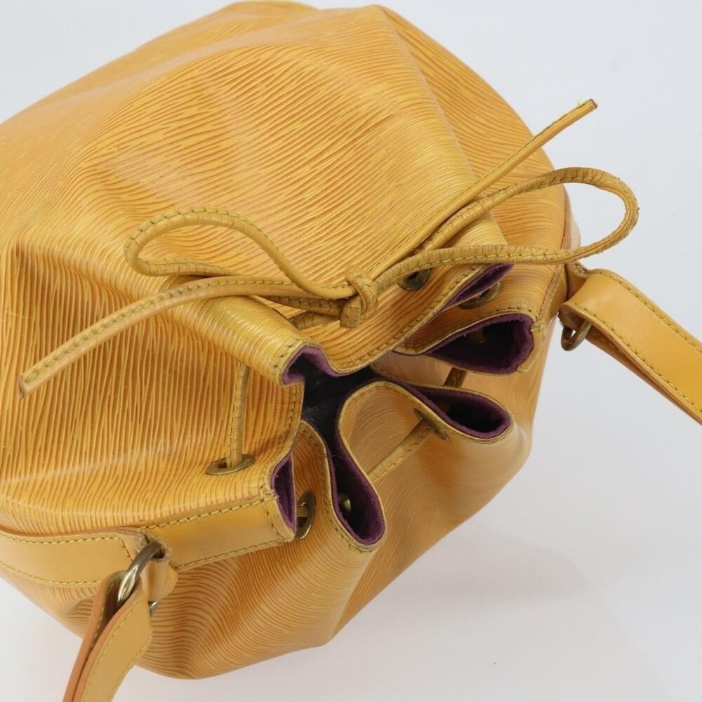 Authentic LOUIS VUITTON Epi Petit Noe Shoulder Bag Yellow M44109 LV - Picture 13 of 16